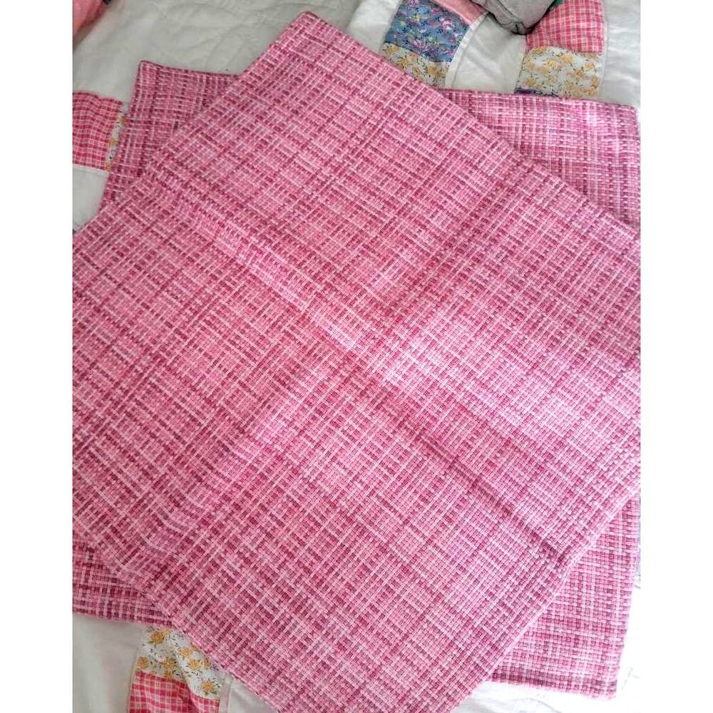 Woven  Pink decorative Pillow Covers Set of 2